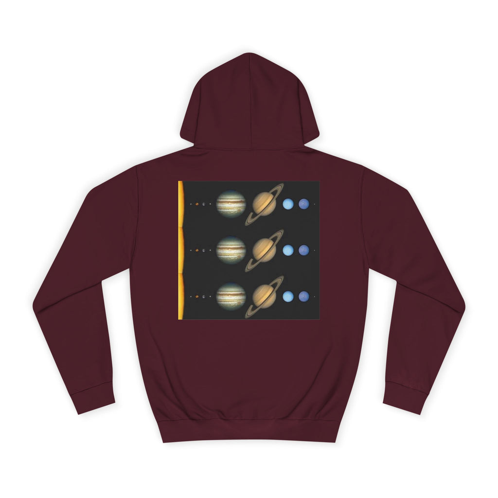 Solar System Planets Hoodie | Saturn Jupiter Earth Mars Nebula Design