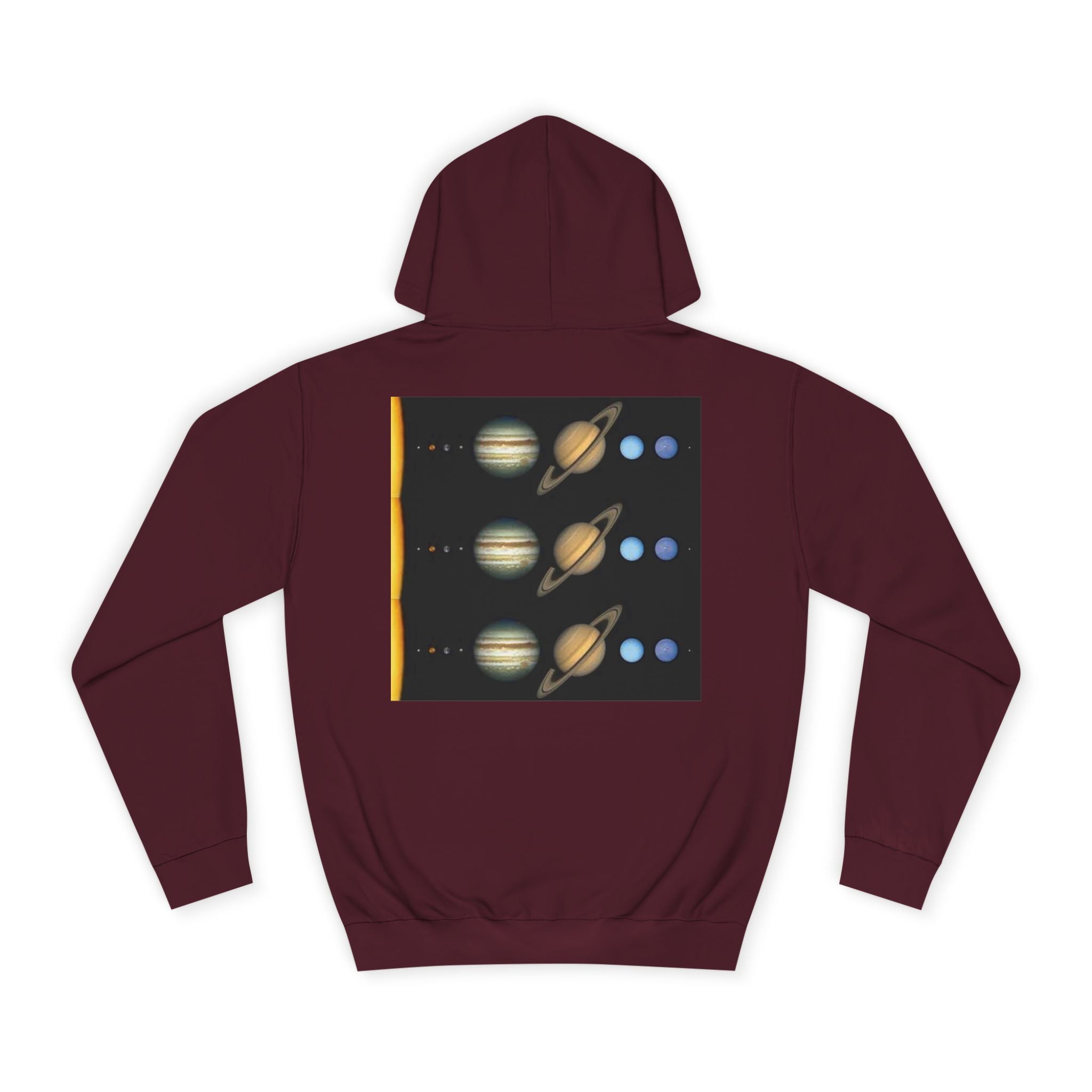 Solar System Planets Hoodie | Saturn Jupiter Earth Mars Nebula Design