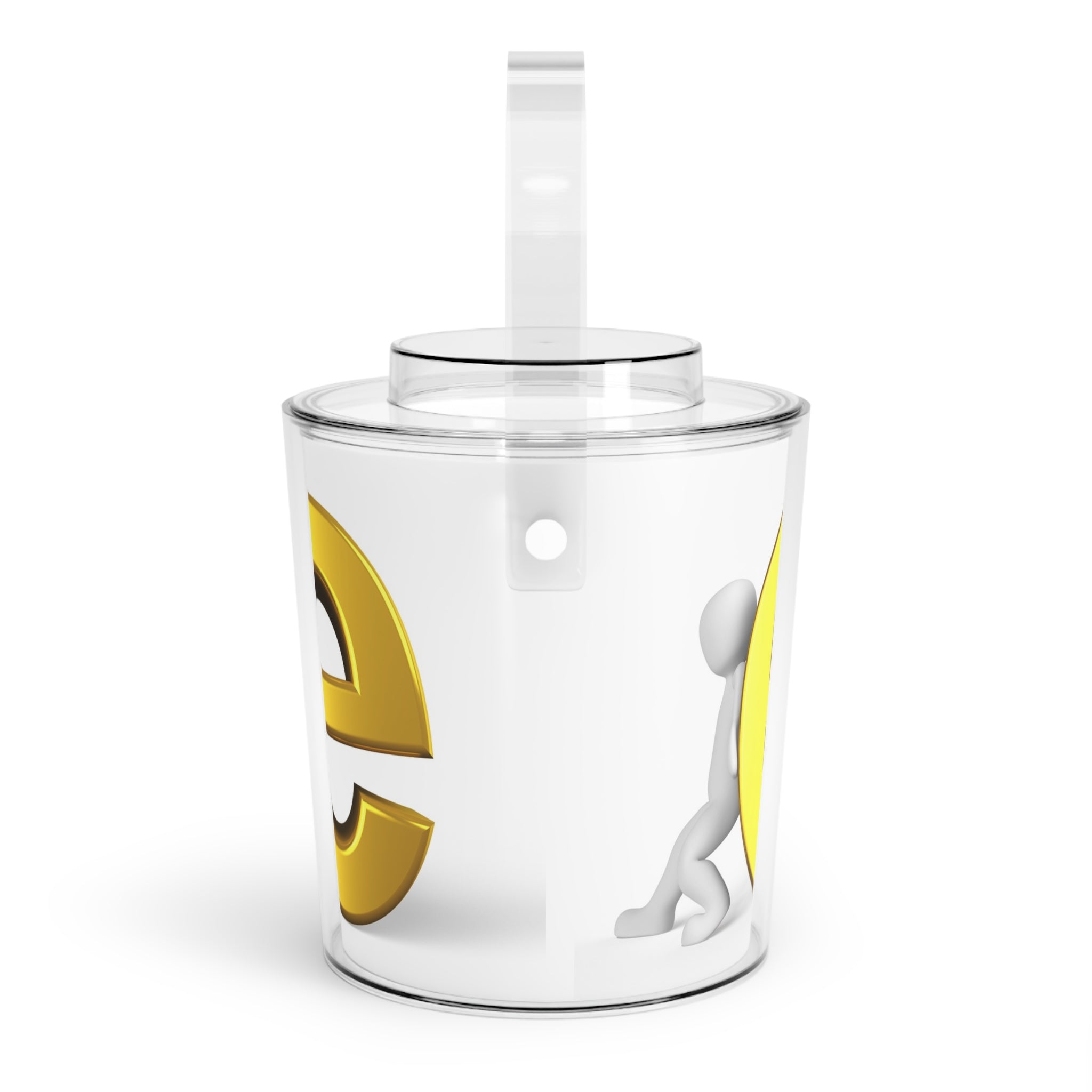 Gold Letter E Graphic Ice Bucket