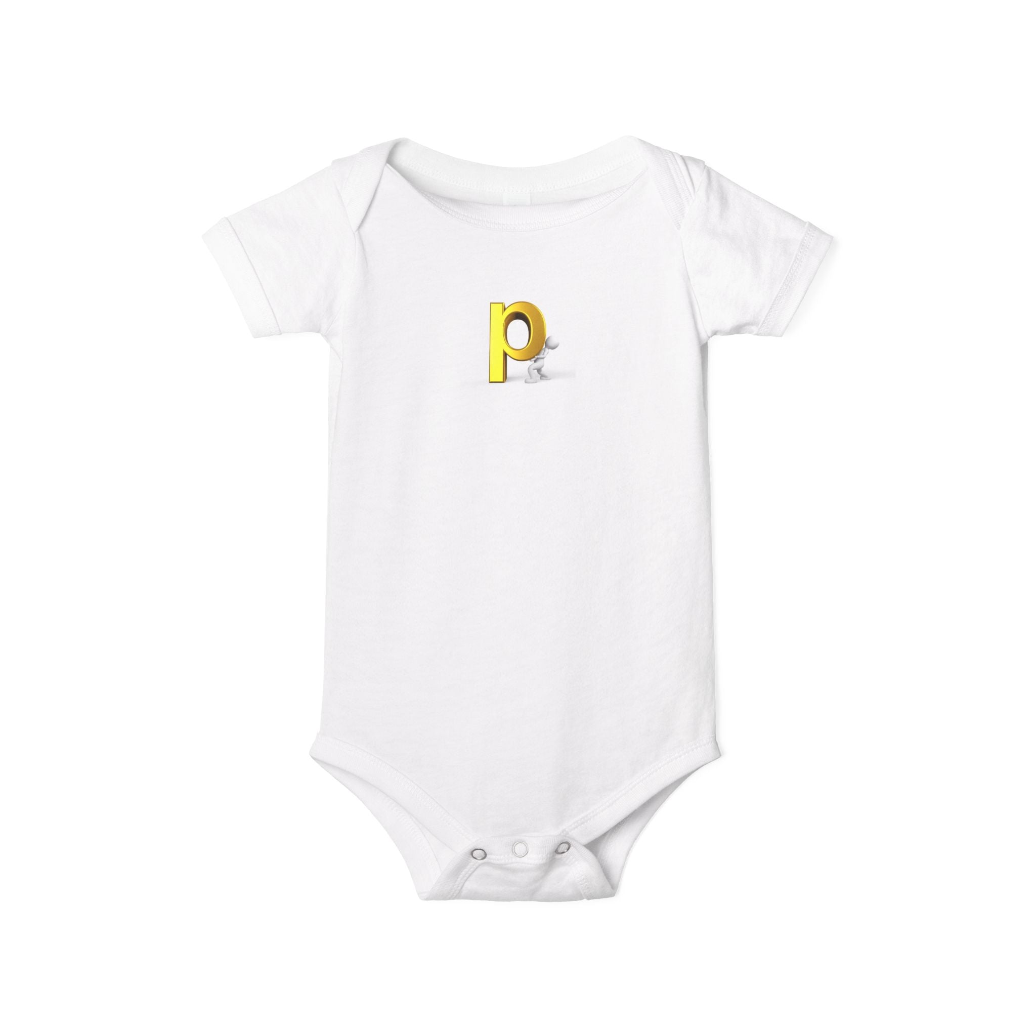 Body bébé Lettre P jaune | Grenouillère bébé