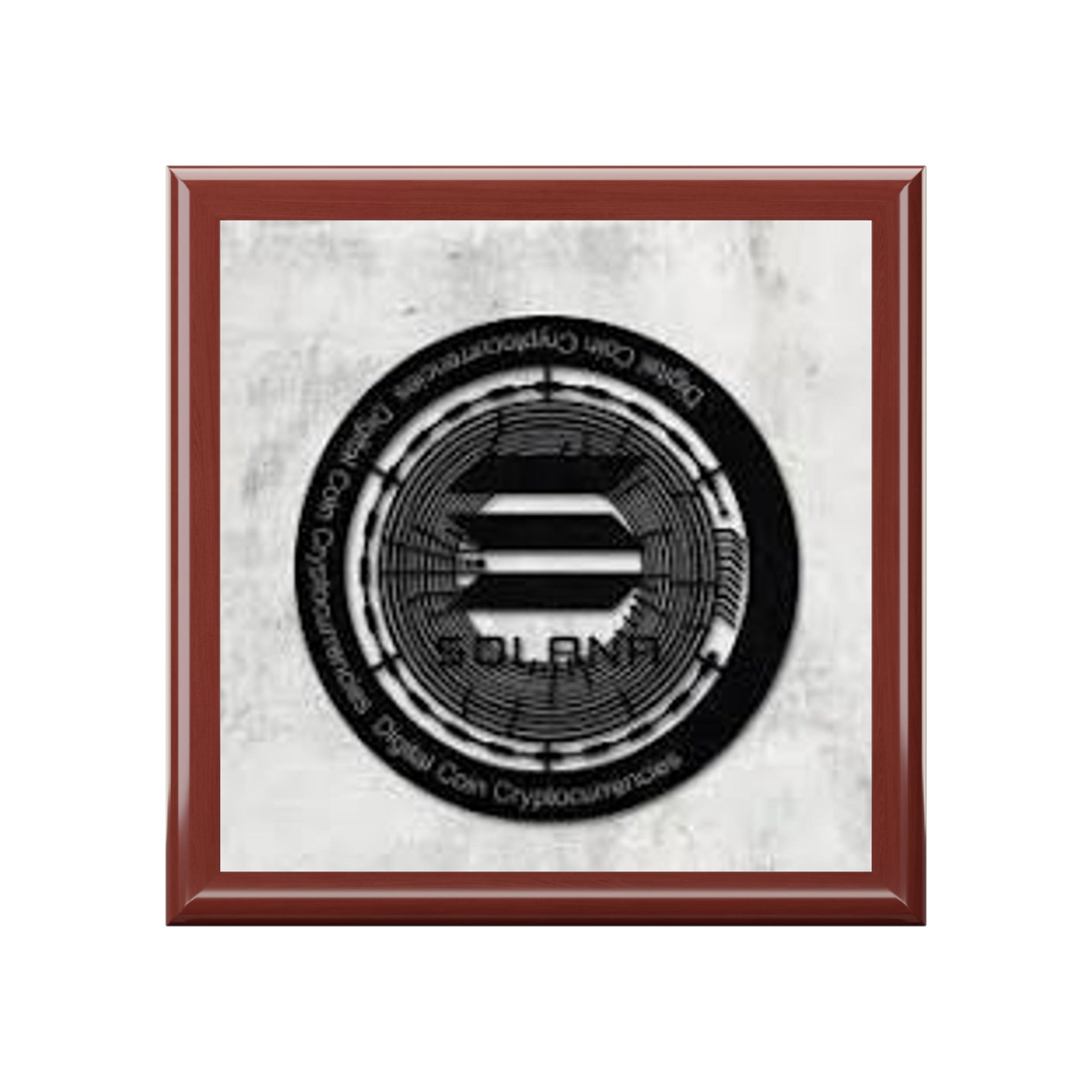 Solana Coin design Jewelry Box | Crypto logo keepsake box