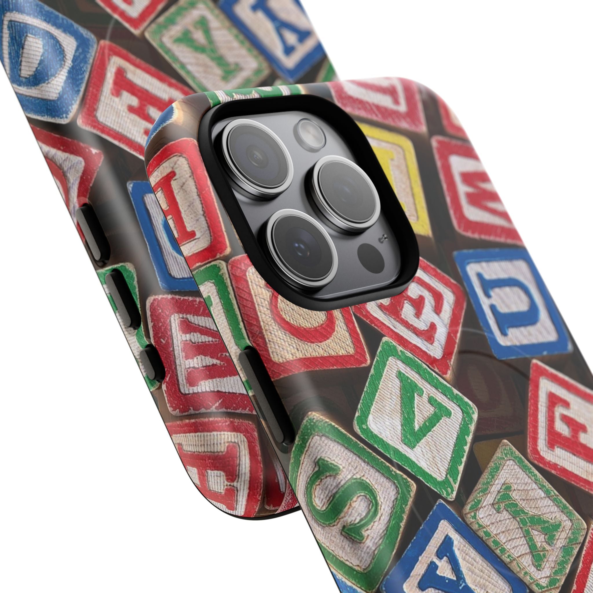 Vintage Alphabet Blocks Phone Case | Tough Magnetic Case