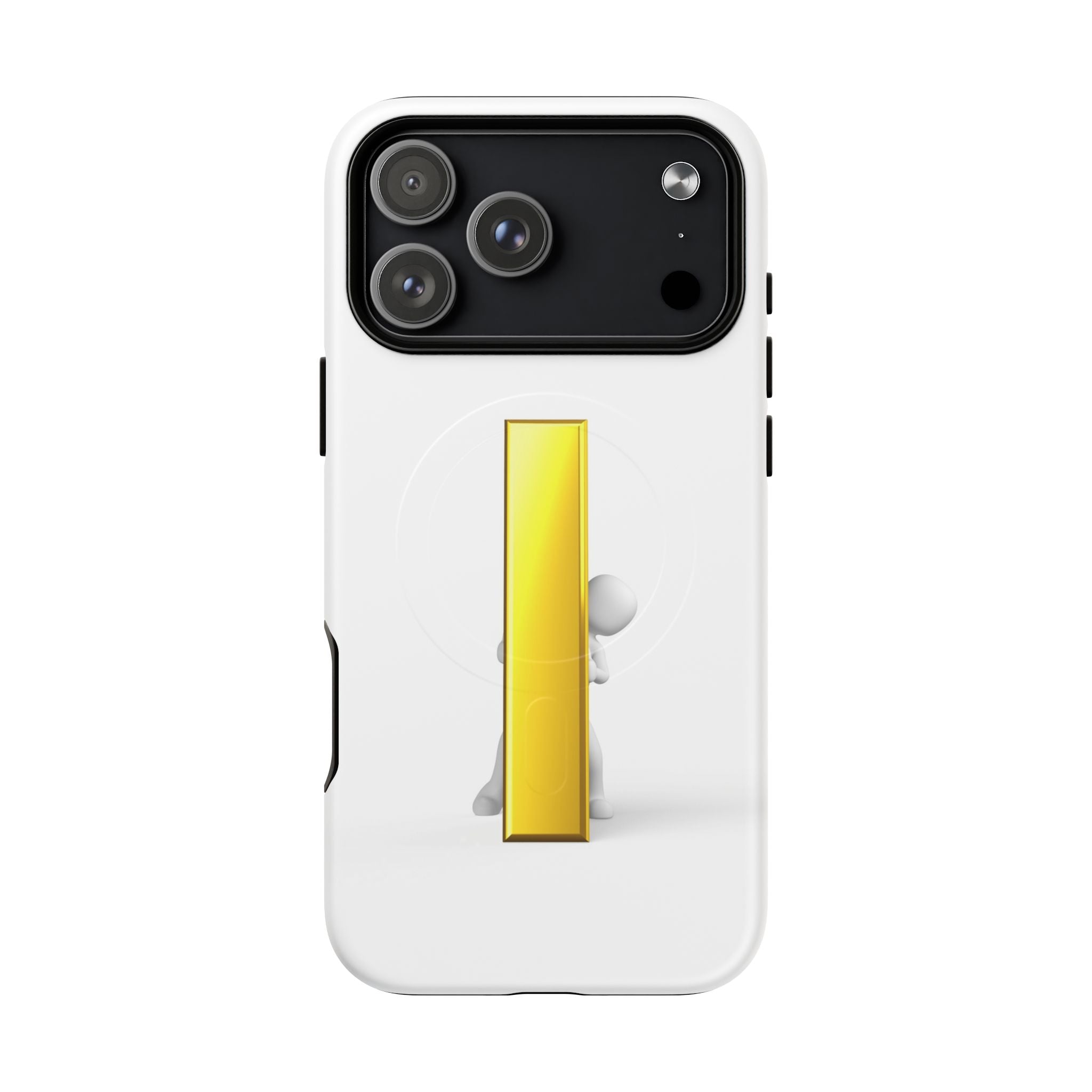 Yellow Gold Letter i 3D Figure phone case | Tough Magnetic Case