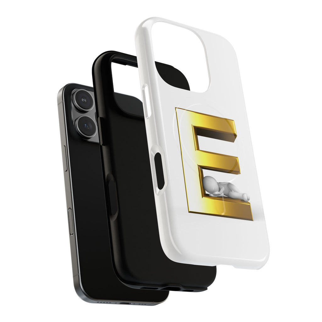 Gold Letter E monogram Phone Case | Magnetic Tough Case