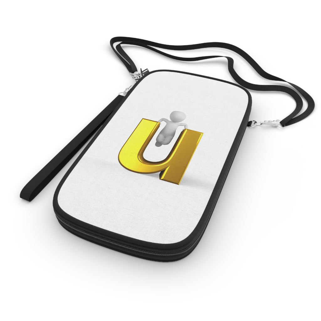 3D Gold Letter U with Figure Passport Wallet | Monogram Travel Accessory
