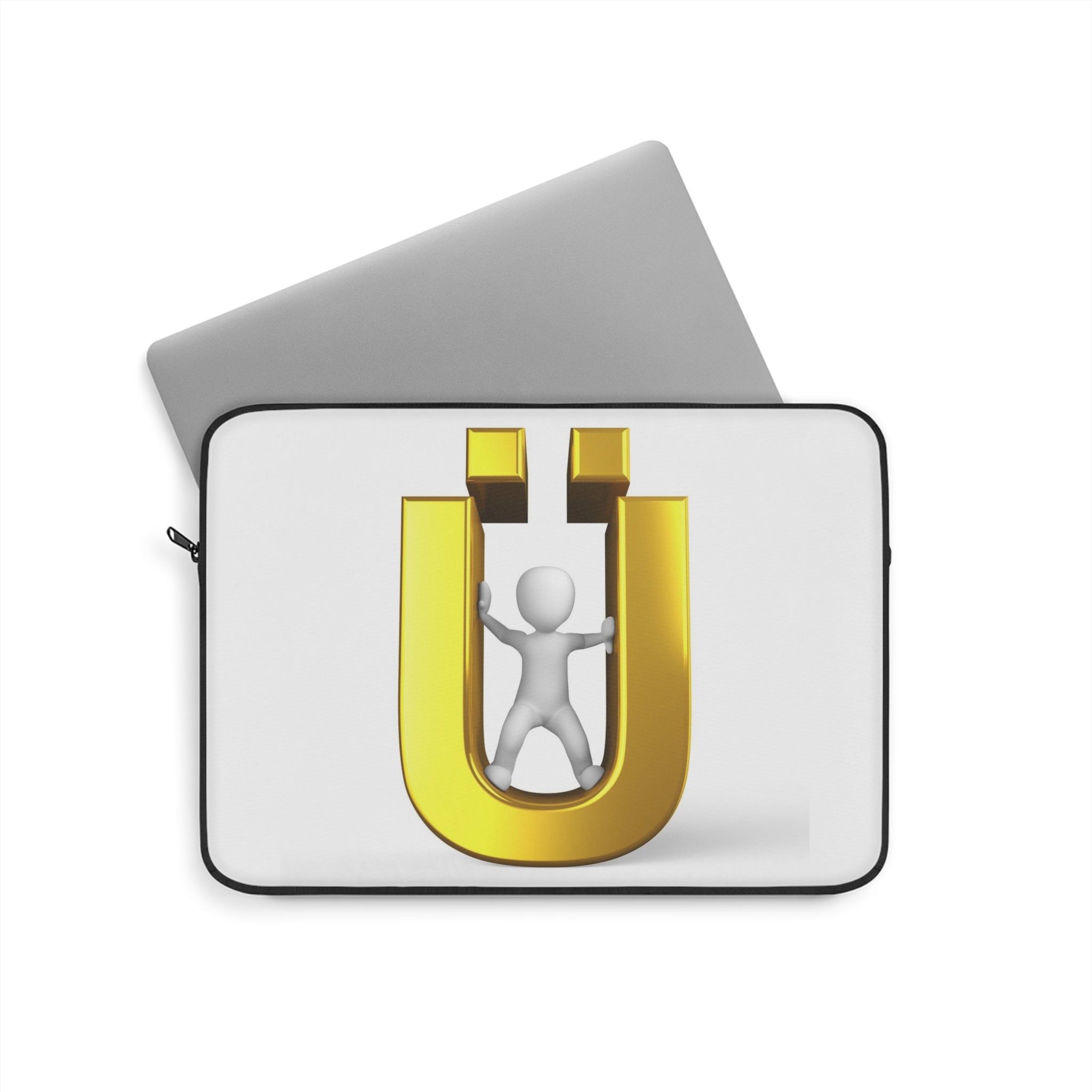 Gold Letter Ü with Figure Laptop Sleeve | Initial Case