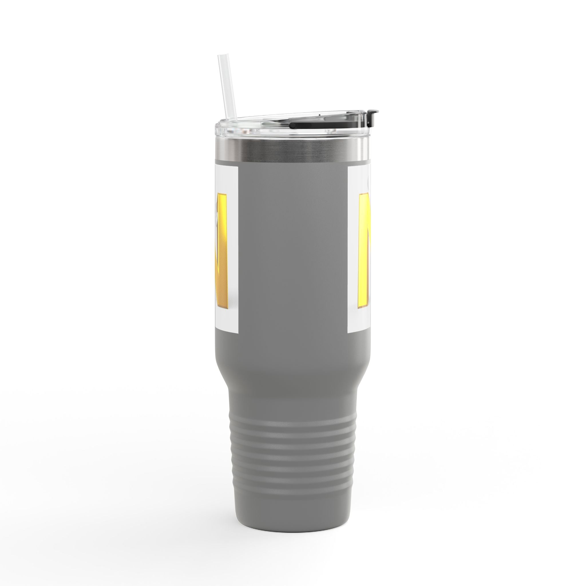 Yellow 3D Letter N Monogram Travel Mug 40oz | Insulated Tumbler