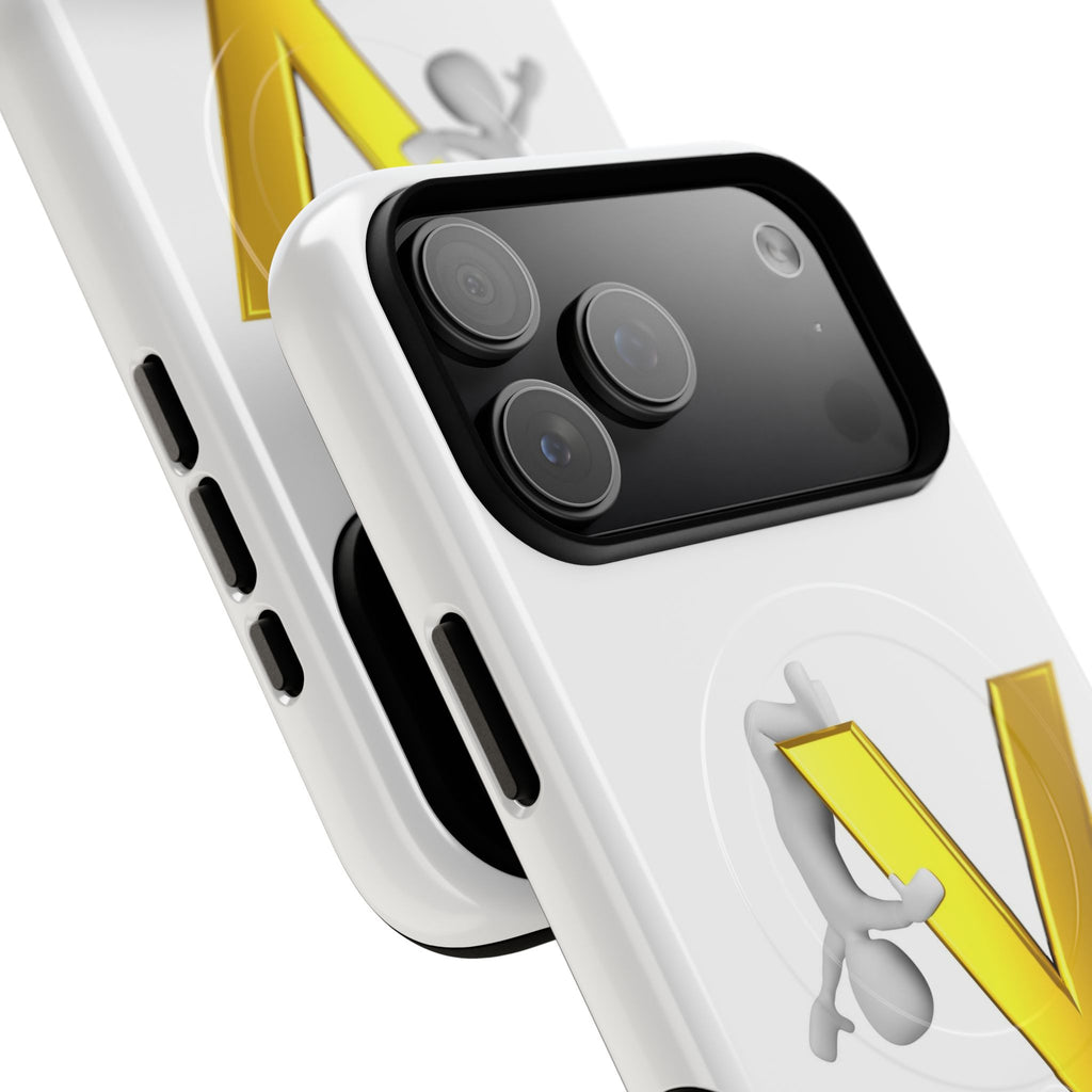 3D Yellow V Letter Phone Case Tough Magnetic Case | Monogram V iPhone Cover