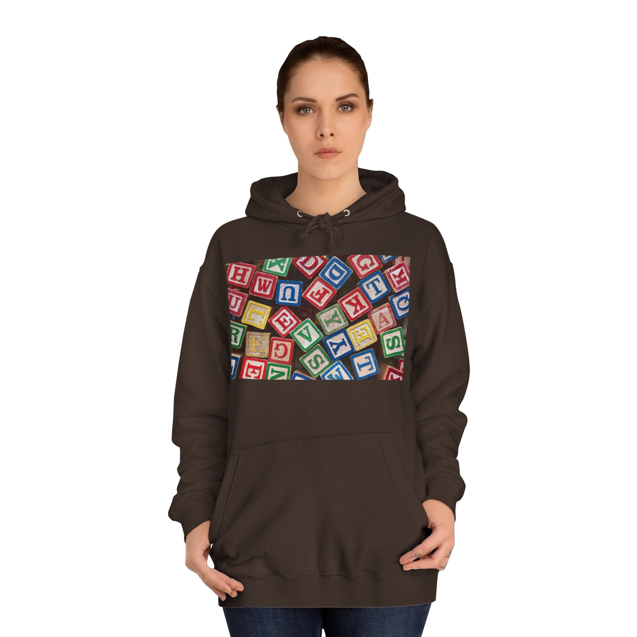 Colorful Alphabet Blocks Hoodie | Kids Letter Blocks Design