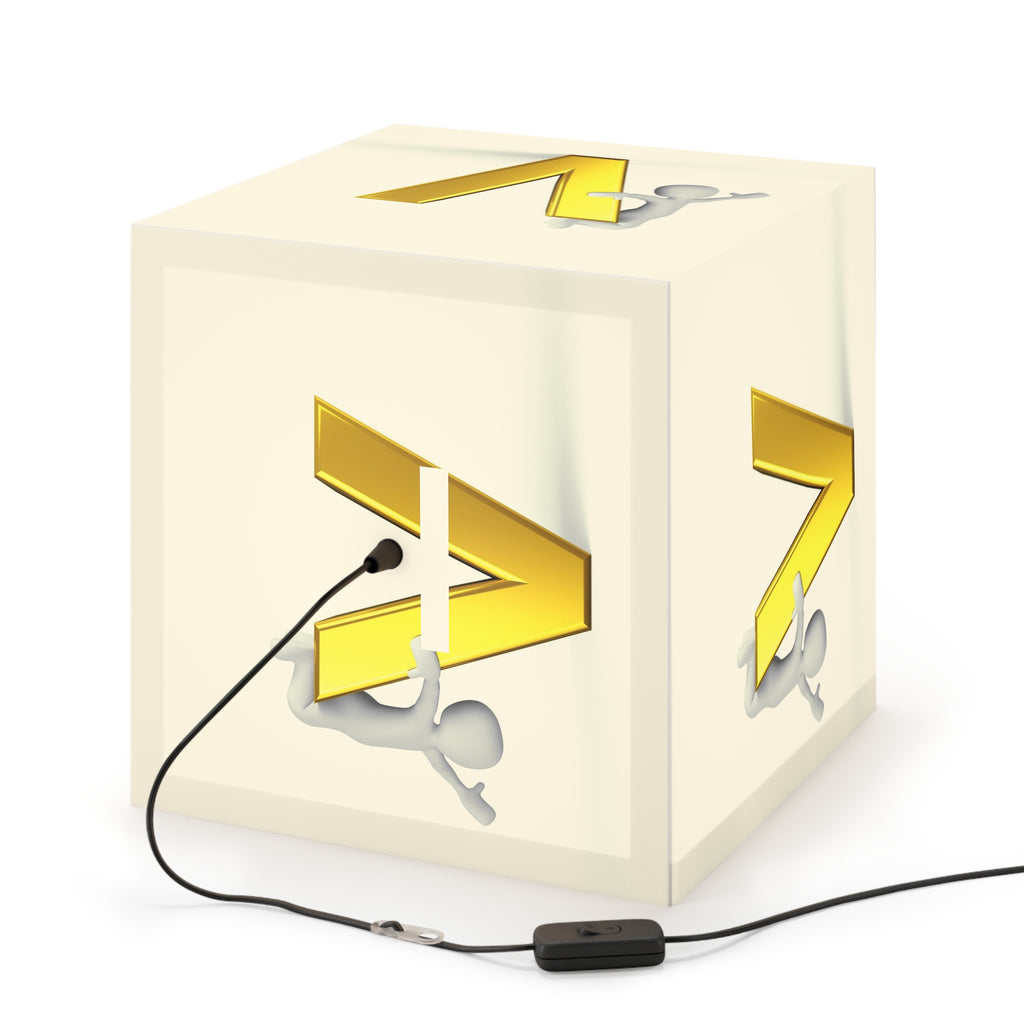 Gold Letter V Light Cube Lamp | Initial Monogram Hanging Lamp