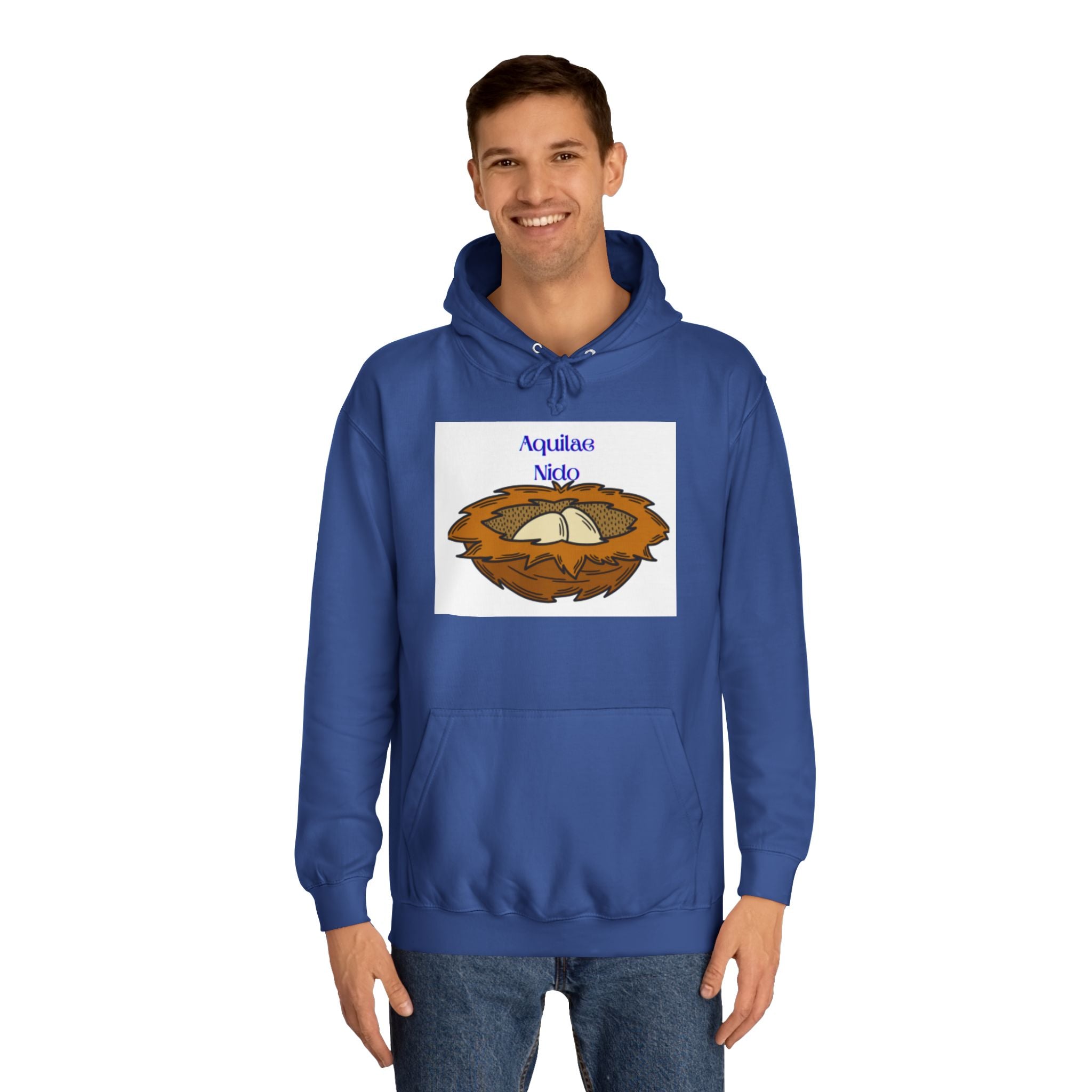 Aquilae Nido Nest Illustration Hoodie | College Crest Style