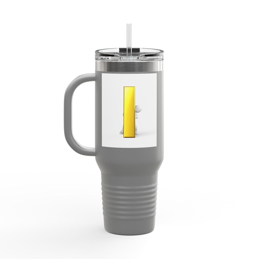 Yellow Letter i Character Travel Mug | 40oz Insulated Tumbler