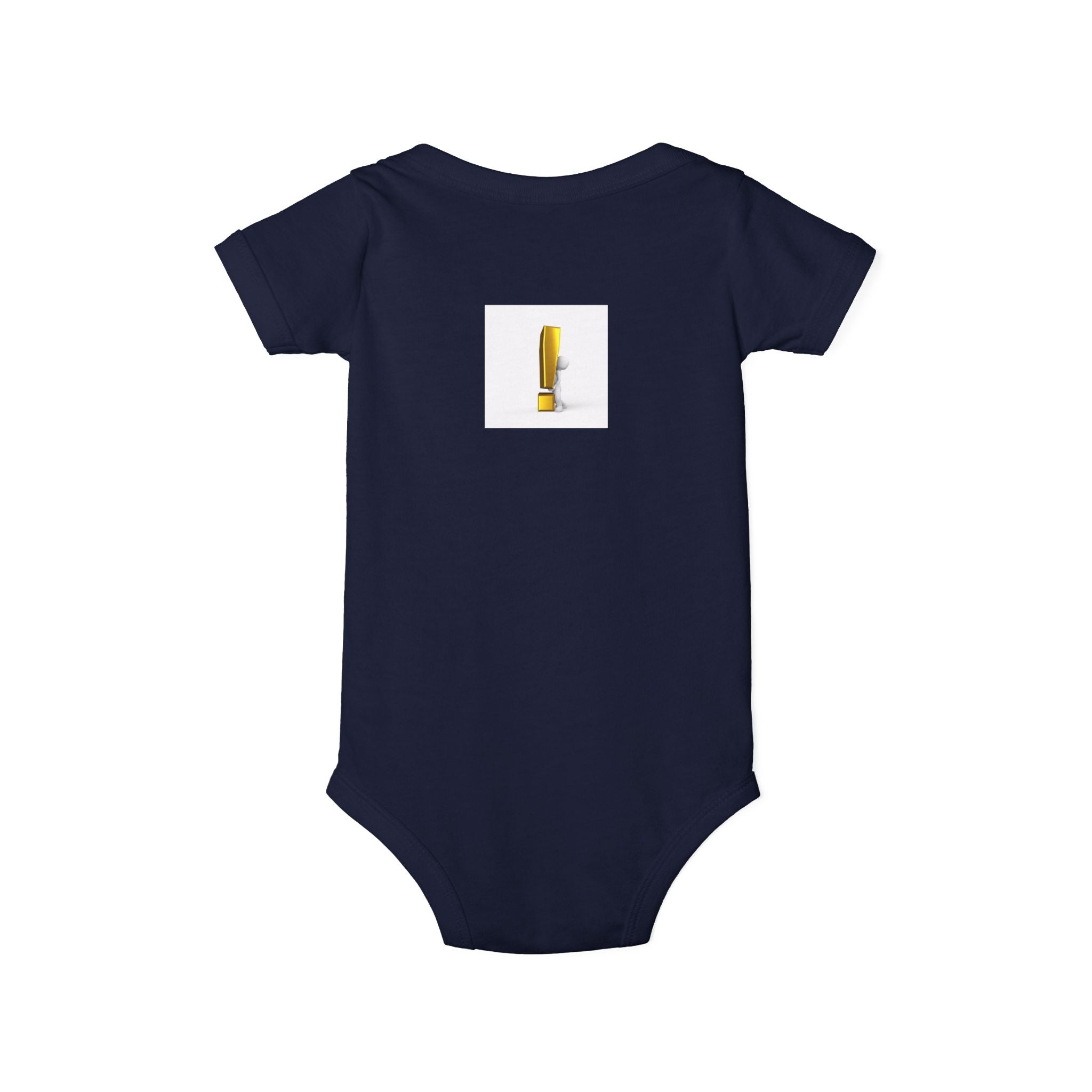 Yellow Exclamation Mark Onesie | Infant One Piece, Minimal Baby Bath Art