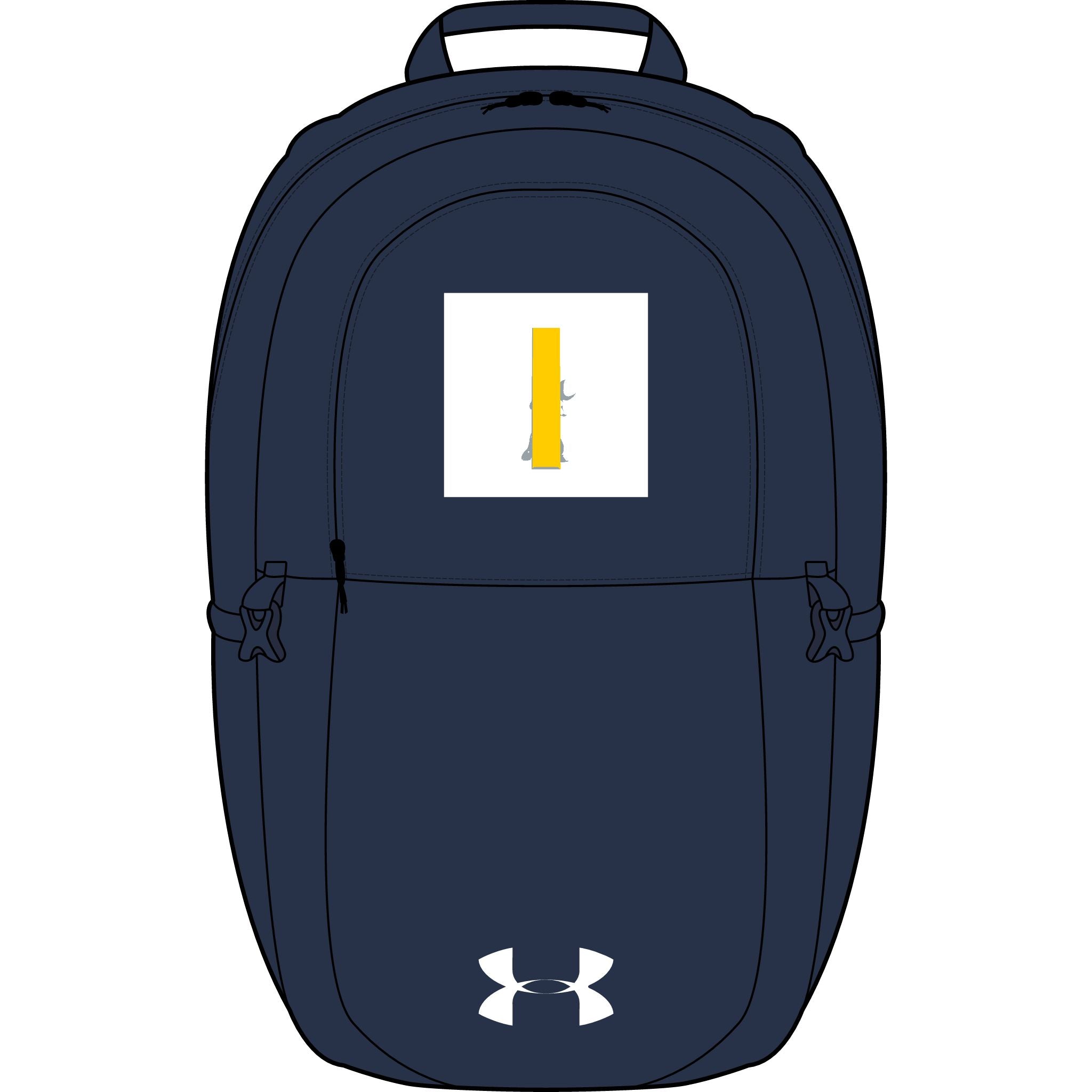 Yellow Letter i Illustration Backpack | Embroidered Patch