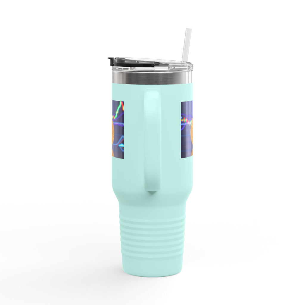 Litecoin Crypto Coin with Price Chart Tumbler | 40oz Insulated Travel Mug