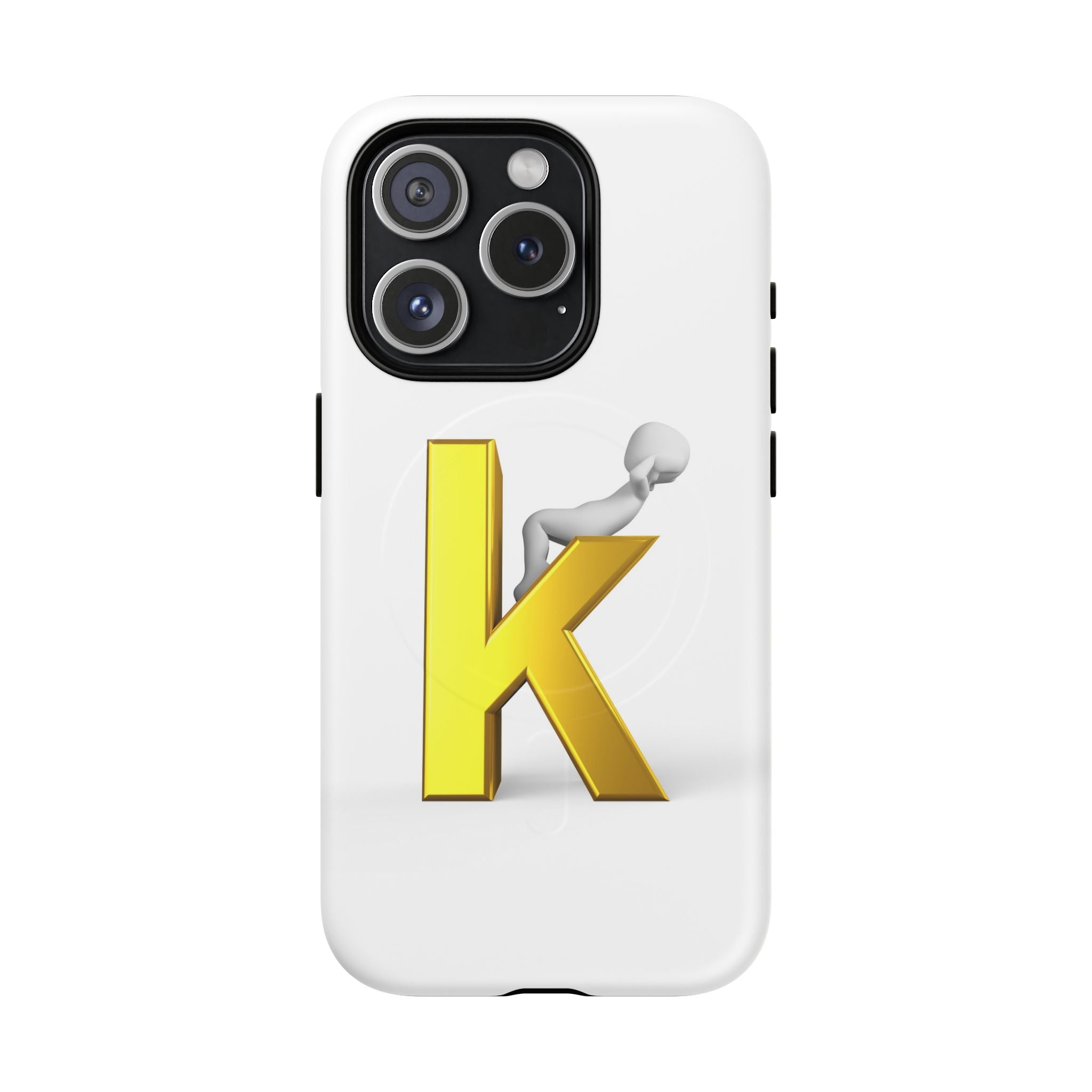 Coque de téléphone avec logo lettre K | Coque magnétique résistante, Monogramme initial