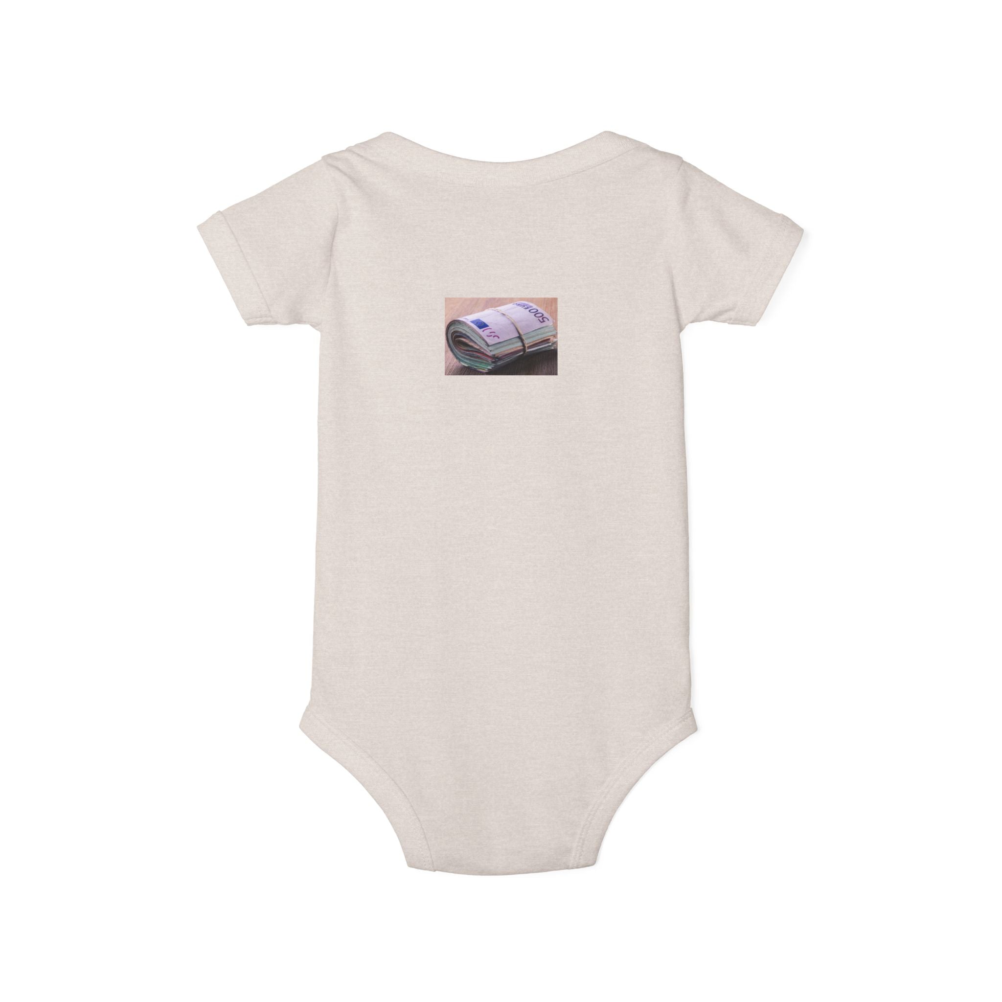 Stack of Cash Graphic Infant One Piece | money print bodysuit