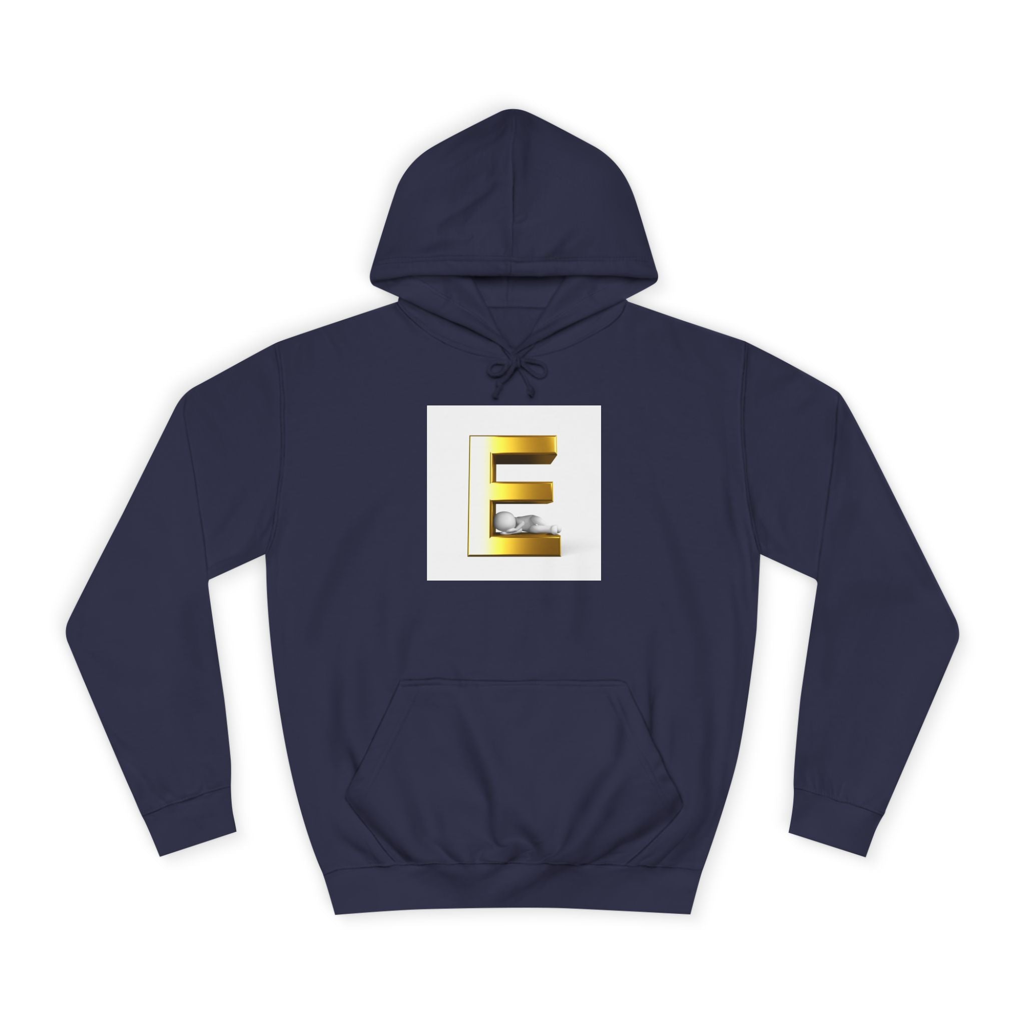 Sweat à capuche lettre E 3D dorée | Sweat-shirt initial monogramme