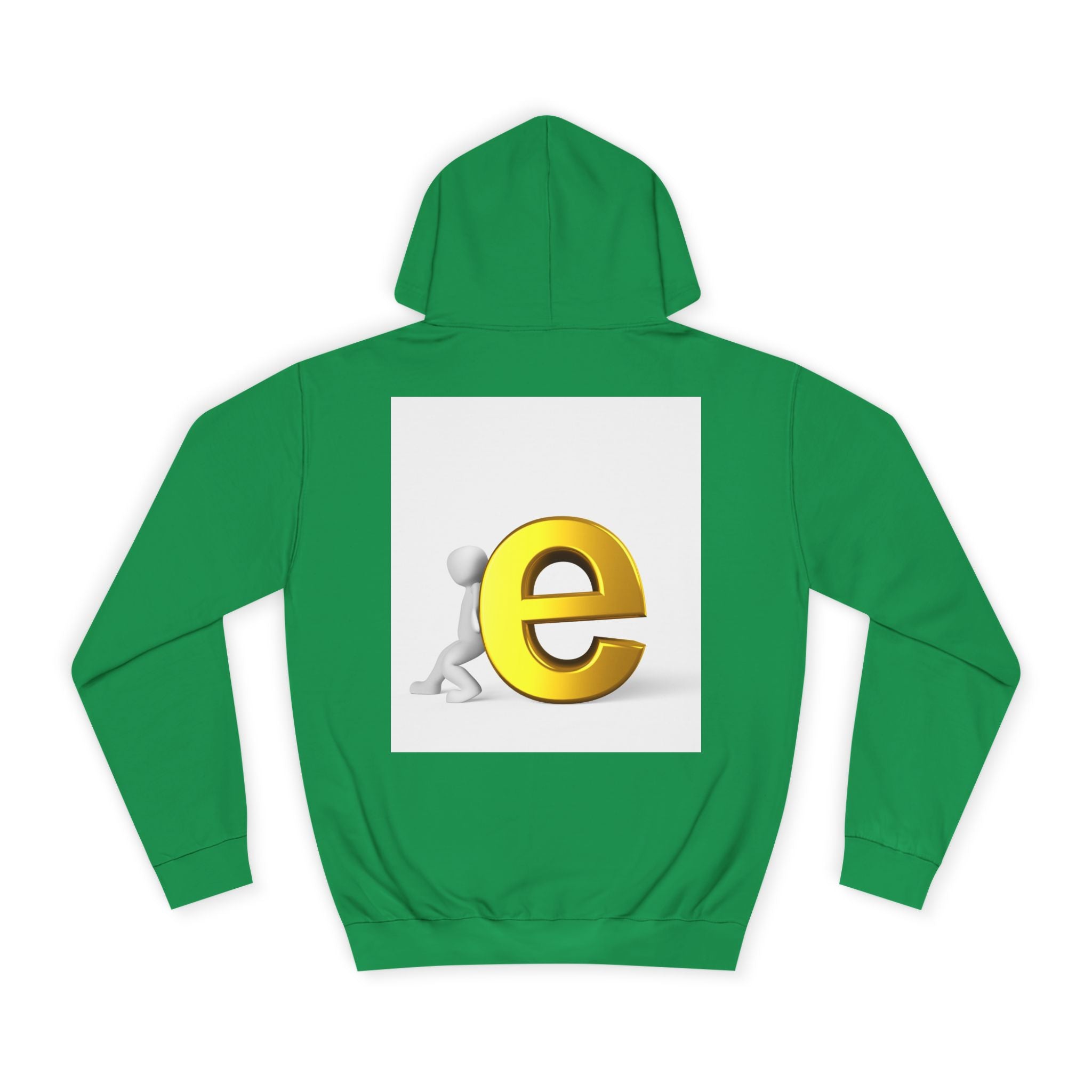 3D Gold Letter E Hoodie | Minimal Alphabet Monogram | Initial Sweatshirt
