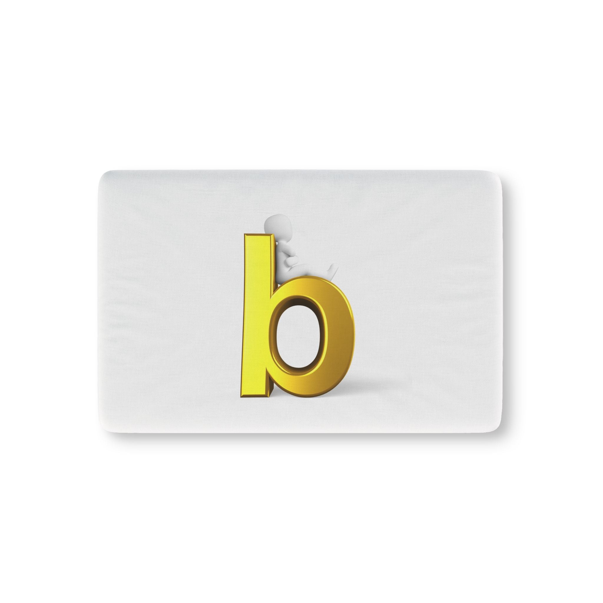 Gold Letter b Baby Fitted Crib Sheet | Monogram Nursery Bedding