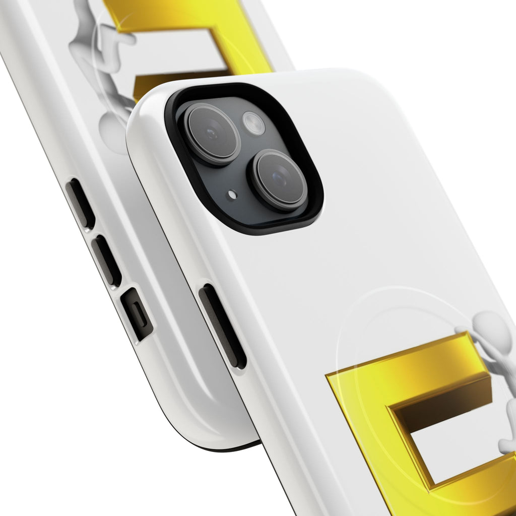 3D Gold Letter F Climber Phone Case | Magnetic Tough Case
