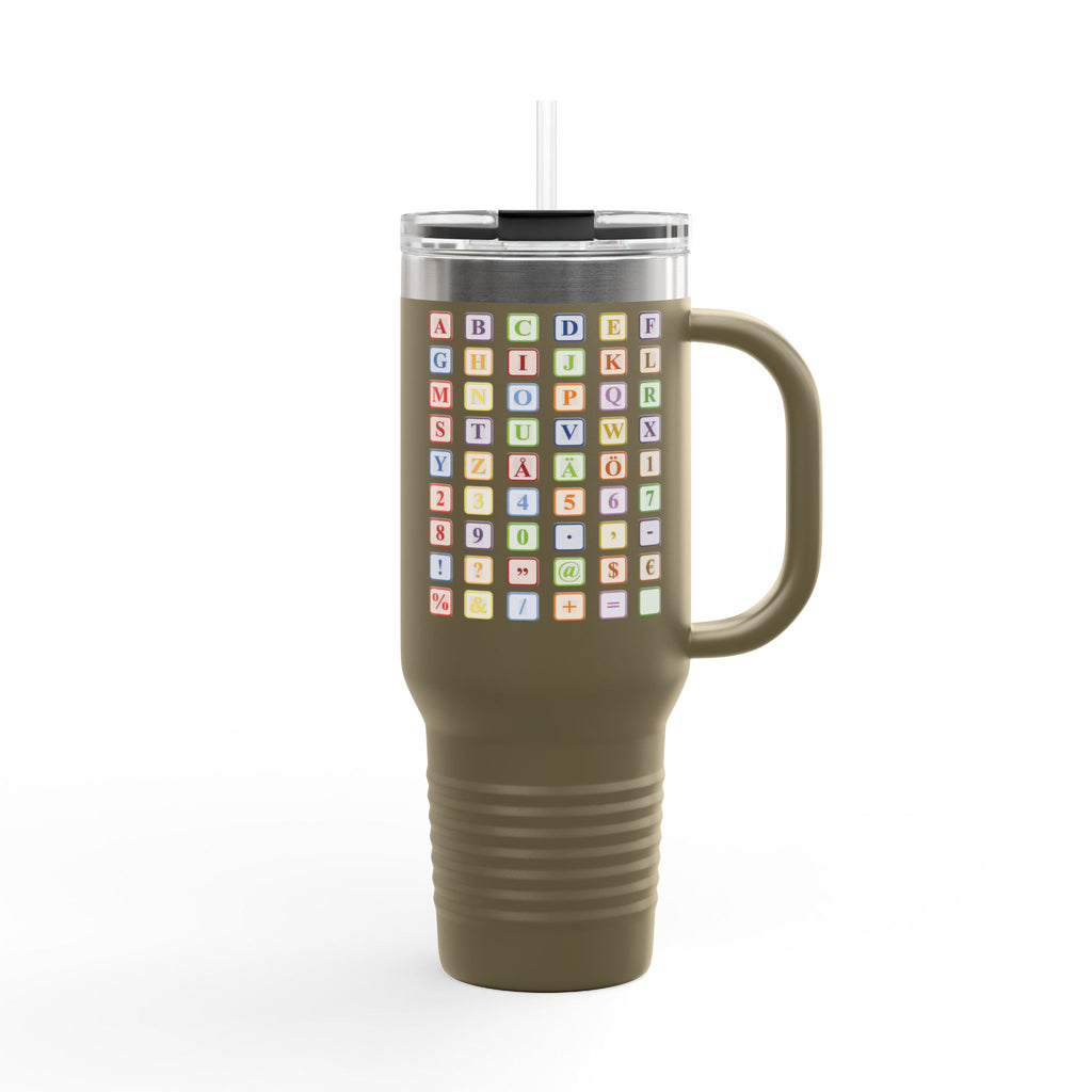 Pastel Baby Blocks Alphabet, Travel Mug