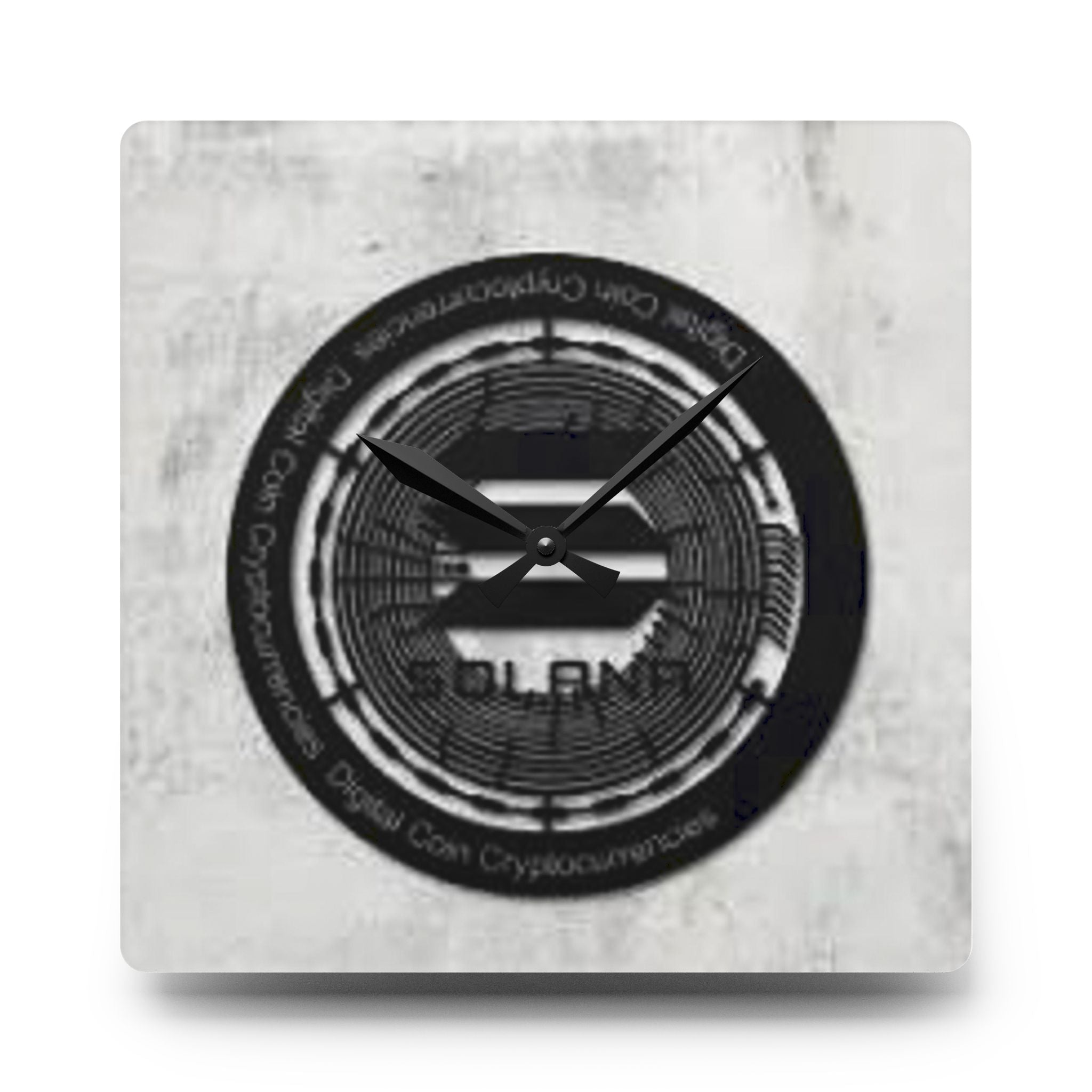 Solana Crypto Coin design Acrylic Wall Clock | Blockchain, Cryptocurrency Decor