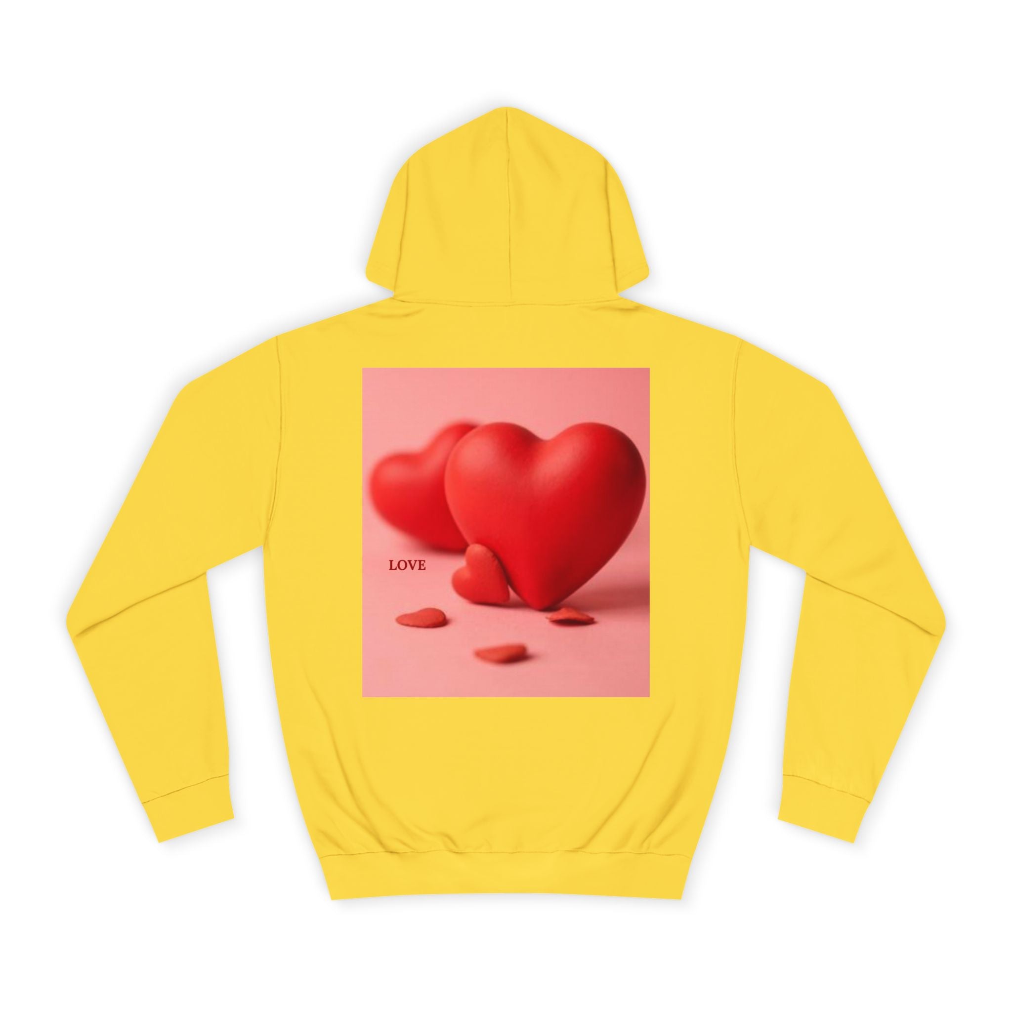 Cute 3D Heart Illustration Hoodie | Love Graphic Pullover