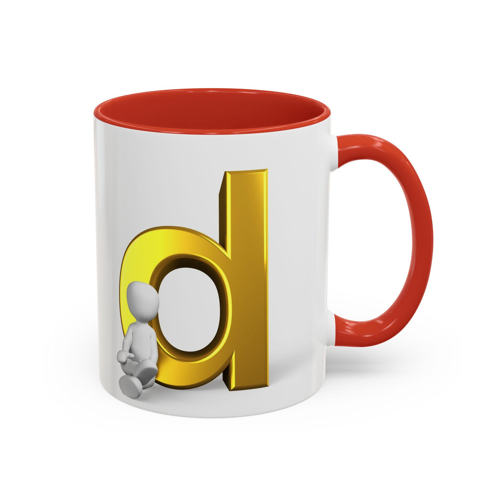 Gold Letter D Mug | Accent Coffee Mug 11oz 15oz