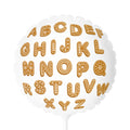 Gingerbread Alphabet Balloon Round 11" Balloon | Letter Party Decor