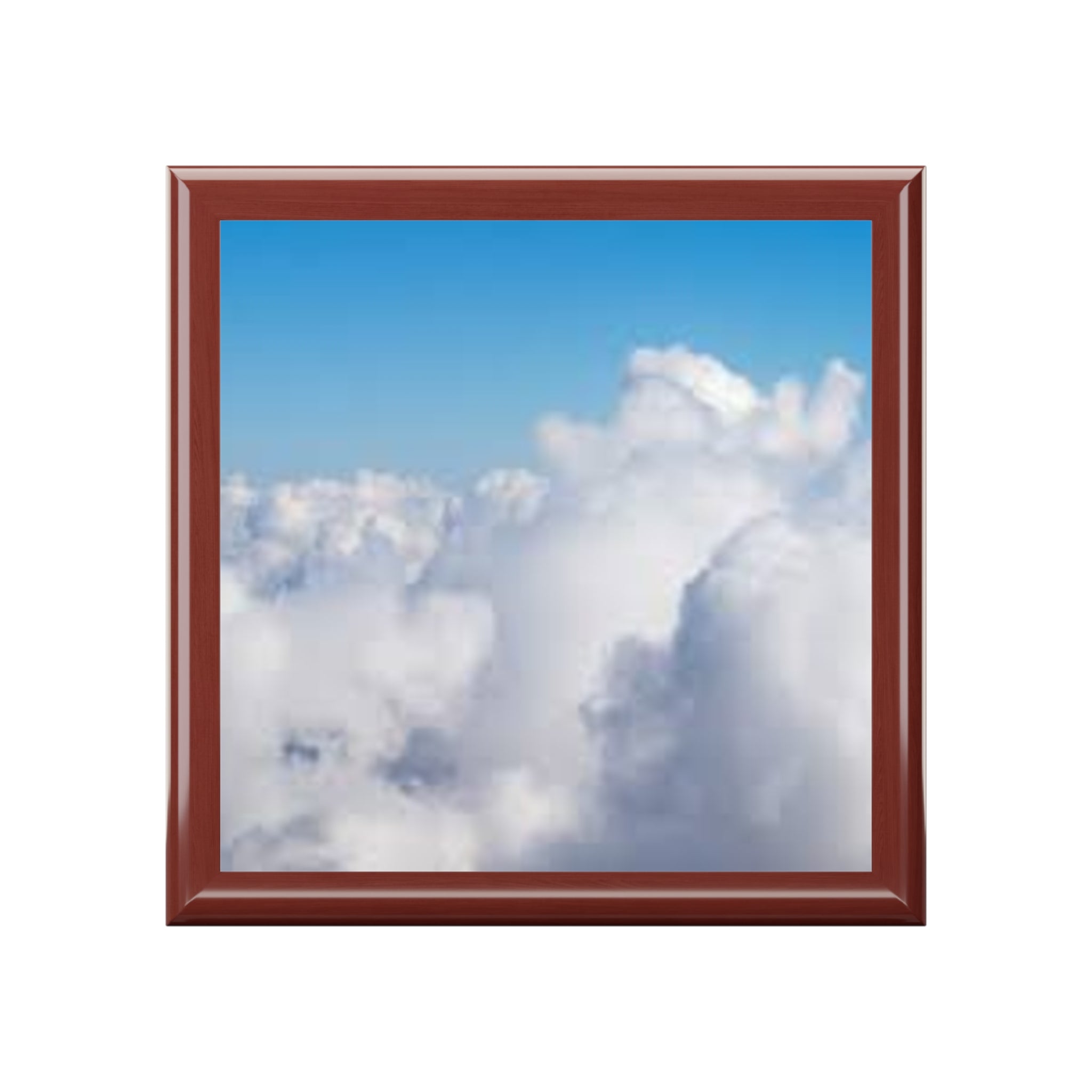 Blue Sky Clouds Jewelry Box | Cloudscape Photo Keepsake Box