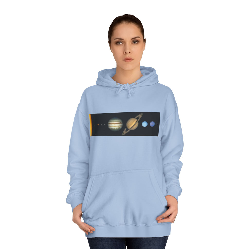 Solar System Planets Hoodie | Saturn Jupiter Earth Mars Nebula Design