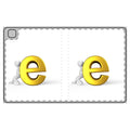 3D Golden Letter E Illustration Tablet Folio Case | Alphabet Monogram
