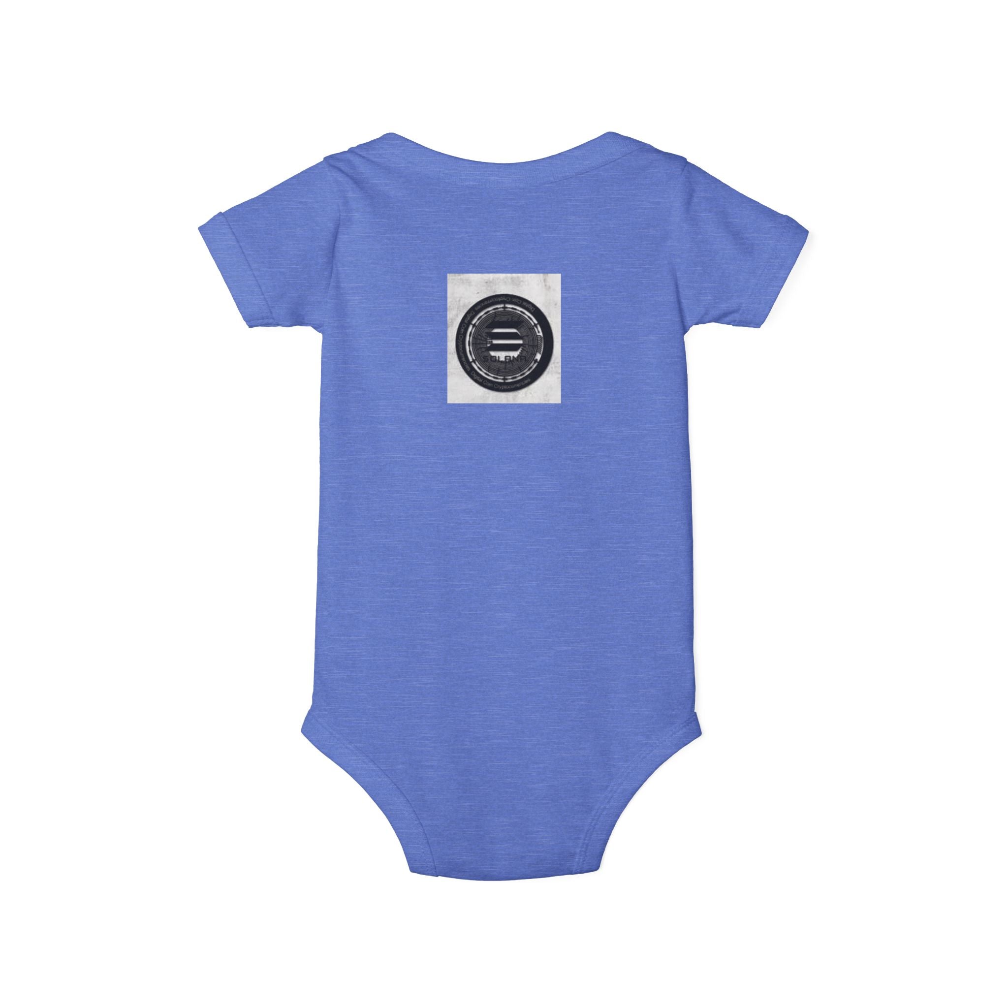 Solana Cryptocurrency Infant One Piece | Monochrome Badge Design