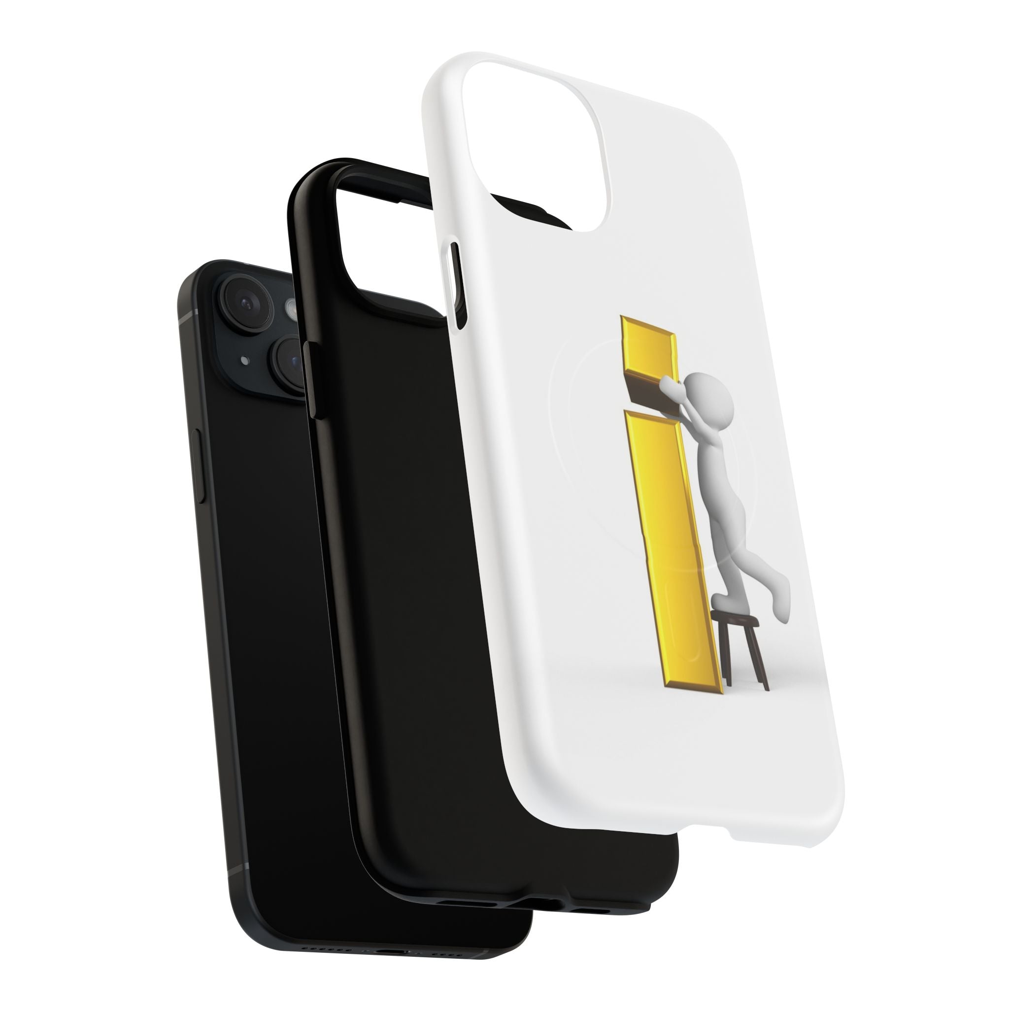 3D Character Gold Letter i phone case | Tough Magnetic Case