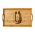 Letter Ü Monogram Bamboo Serving Tray | Engraved Initial Letter U