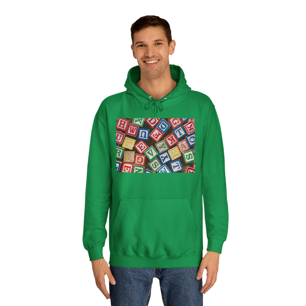 Colorful Alphabet Blocks Hoodie | Kids Letter Blocks Design