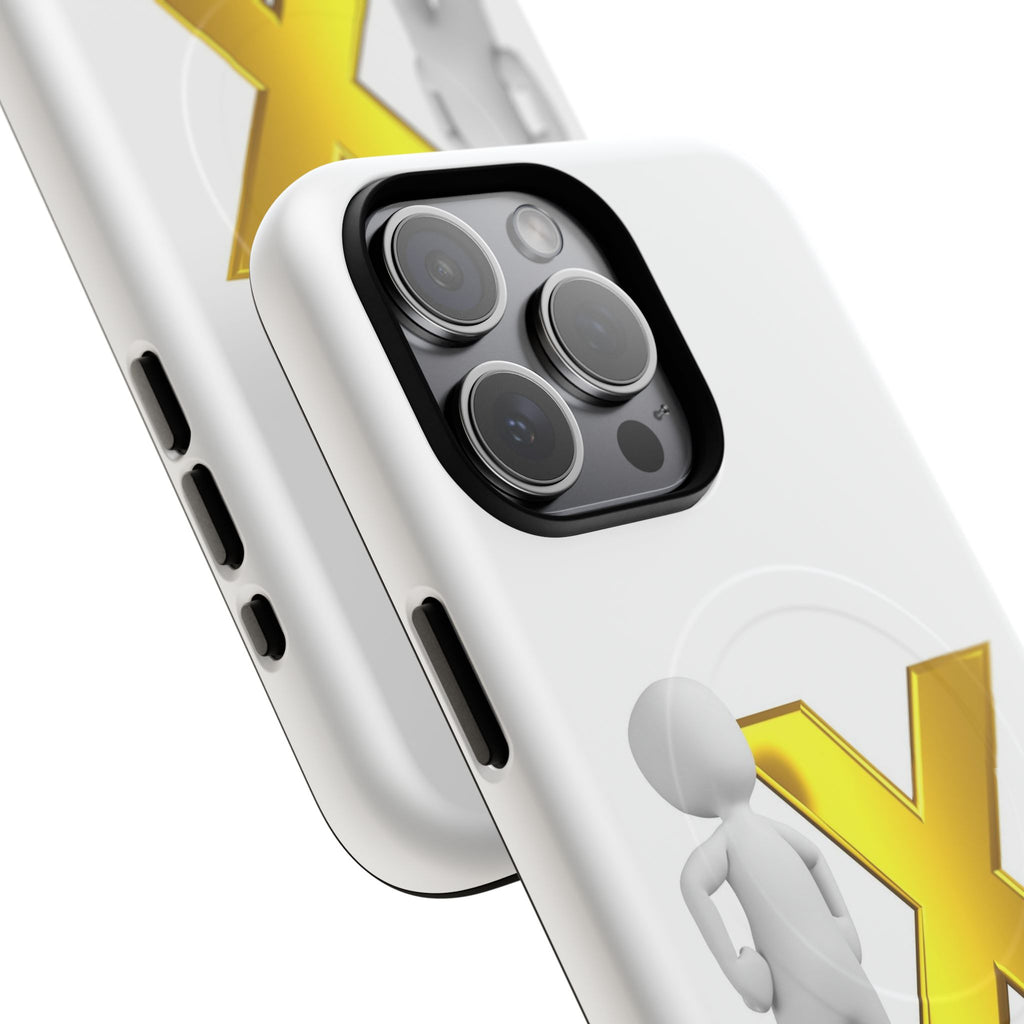 Gold X with 3D Figure iPhone Case | Tough Magnetic Case
