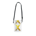 Gold Letter X with 3D Figure Small Cell Phone Wallet | Crossbody Pouch
