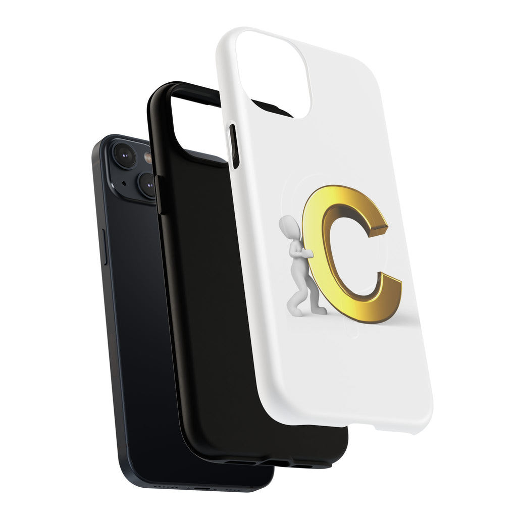 Gold Letter C Monogram Phone Case | Tough Magnetic Case
