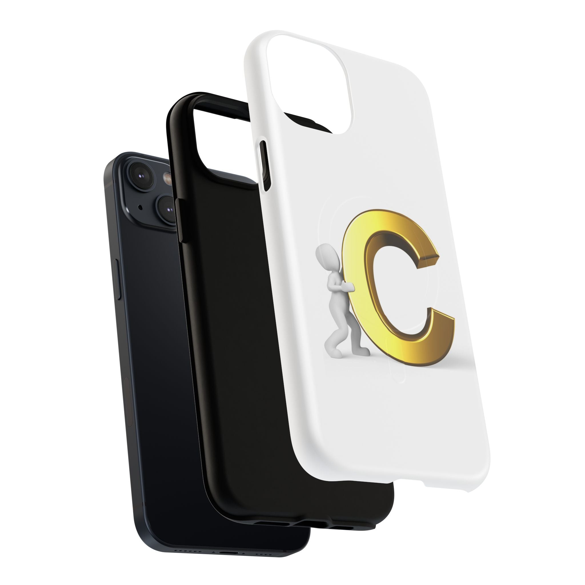 Gold Letter C Monogram Phone Case | Tough Magnetic Case