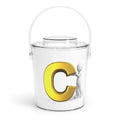 Gold Letter C Monogram Ice Bucket | Acrylic Ice Bucket with Handle