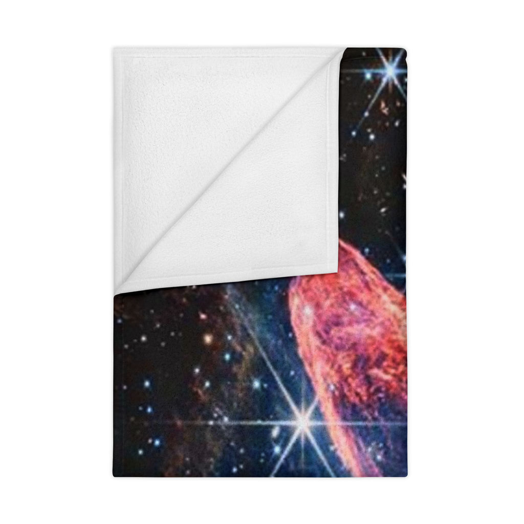 Cosmic Nebula Space Scene Toddler Blanket | Galaxy Stars Astronaut Theme