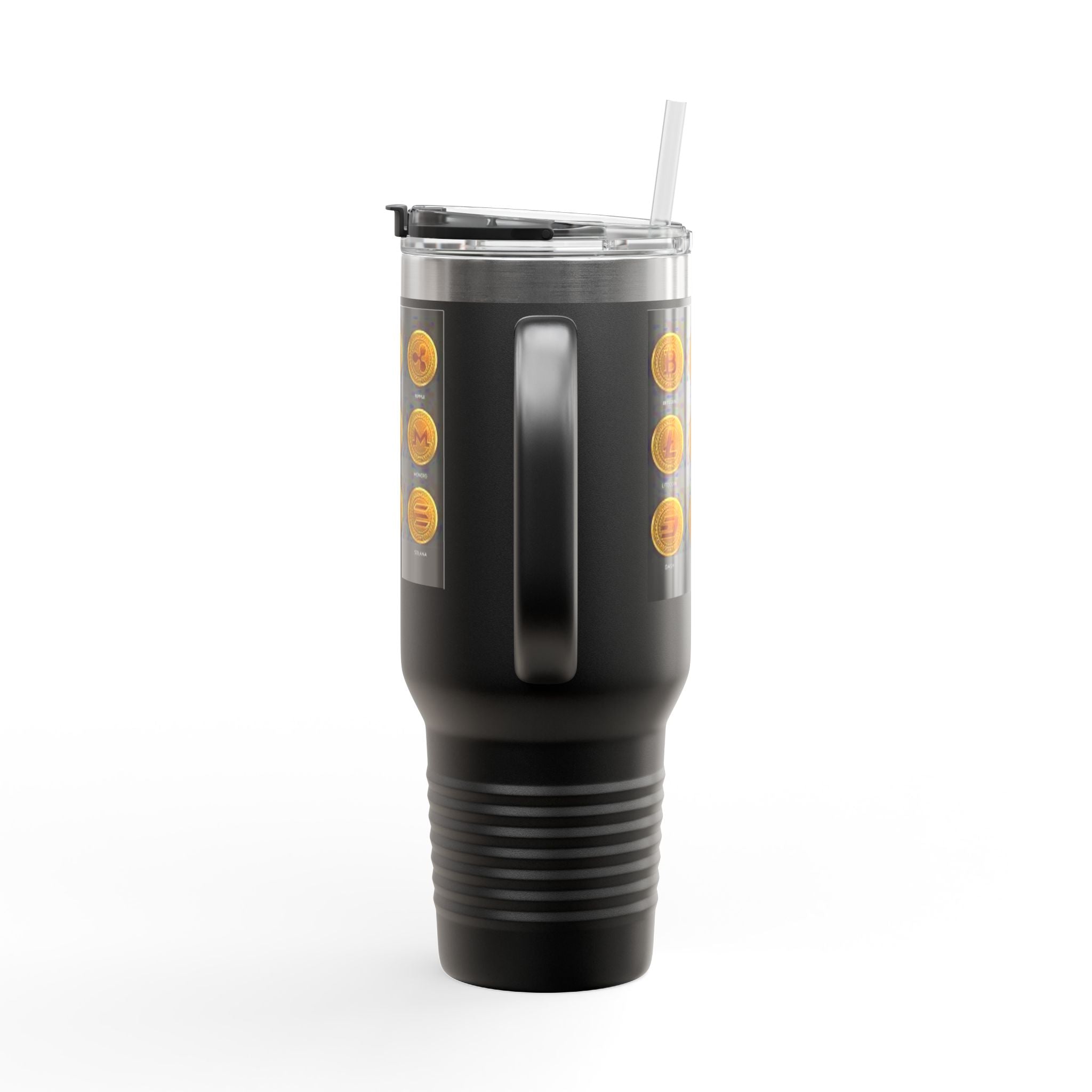 Crypto Currencies Icons 40oz Travel Mug | Insulated Tumbler