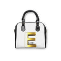 Gold Letter E Monogram Shoulder Handbag | Metallic Initial Purse
