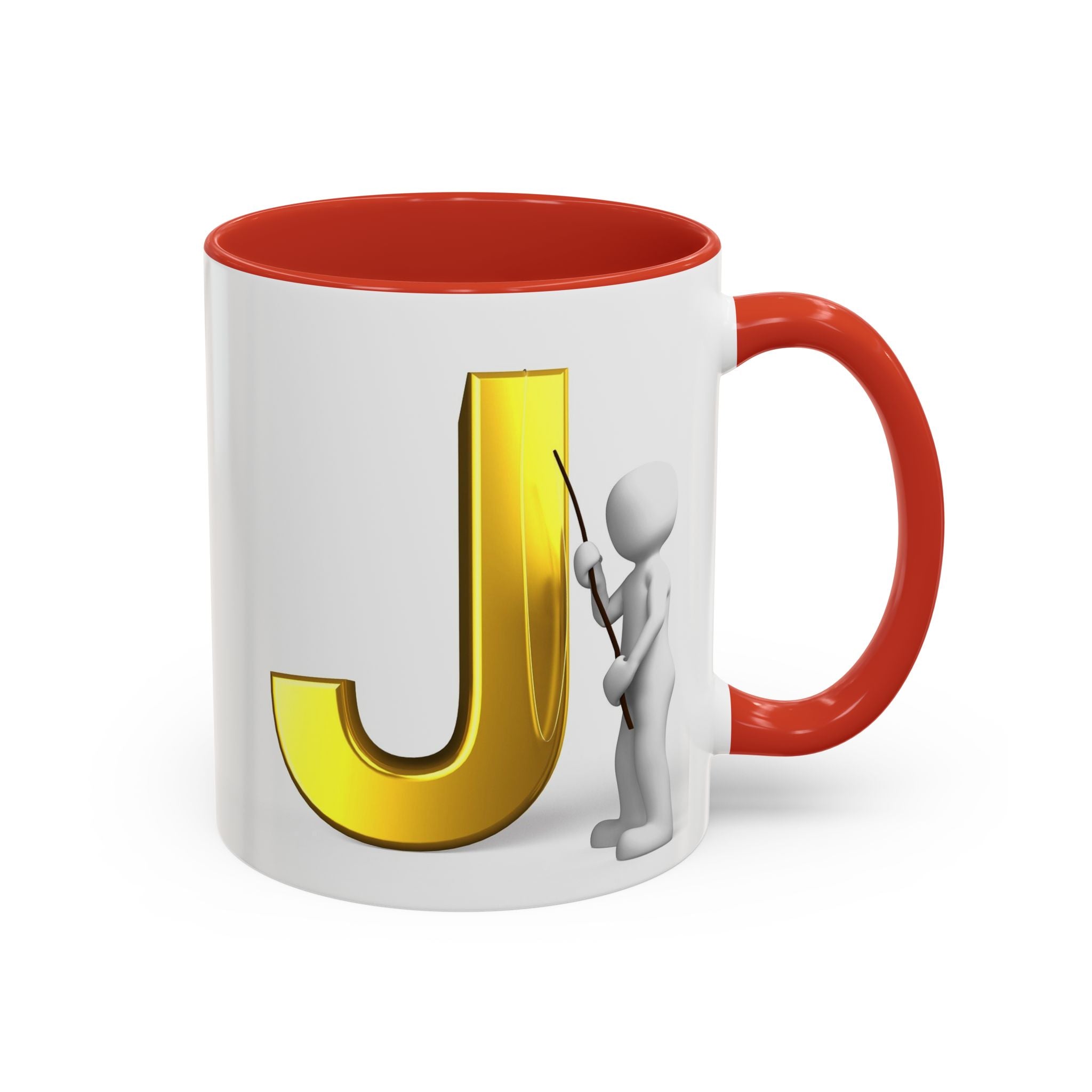 Gold Buchstabe J Monogramm Tasse Akzent Kaffeetasse | Initial J Tasse
