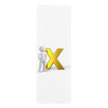 3D Stick Figure with Gold X Rubber Yoga Mat | Minimalist Logo Mat