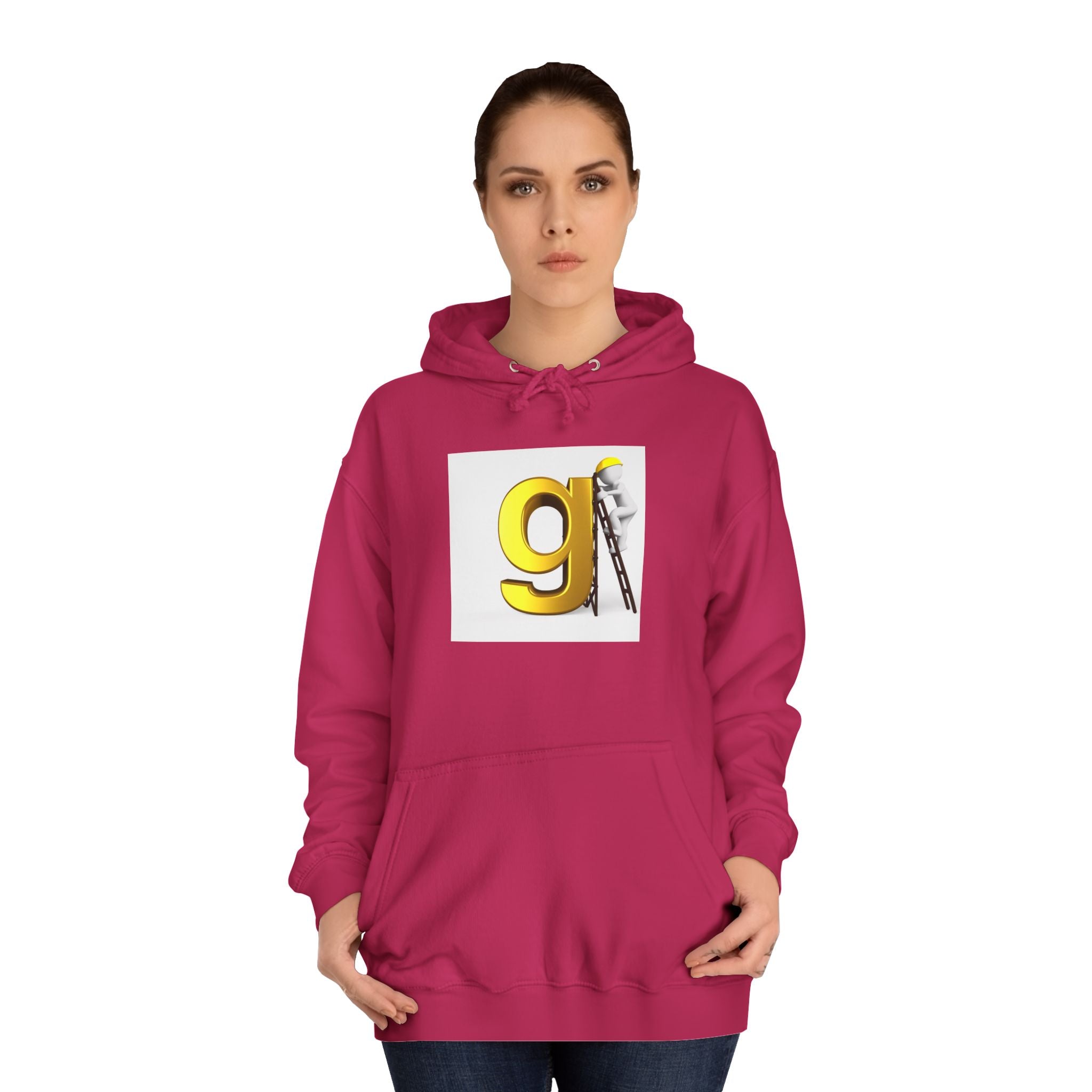 Gold Letter G with Painter Character Hoodie | Initial Monogram