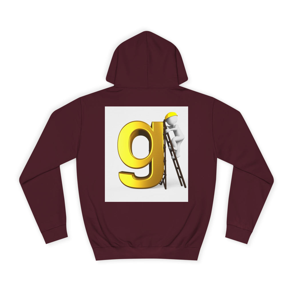 Gold Letter G with Painter Character Hoodie | Initial Monogram