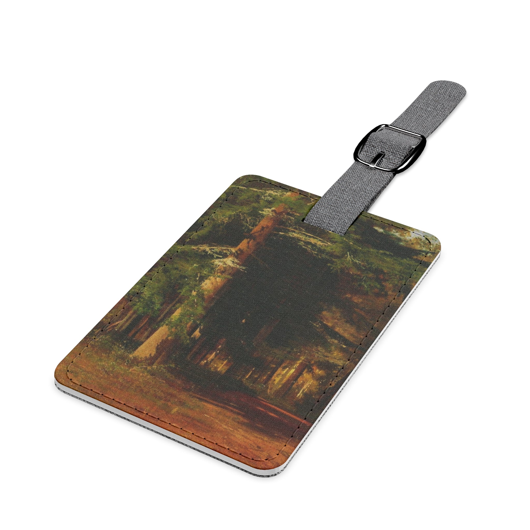 Forest Path photography luggage tag | woodland trees travel accessory